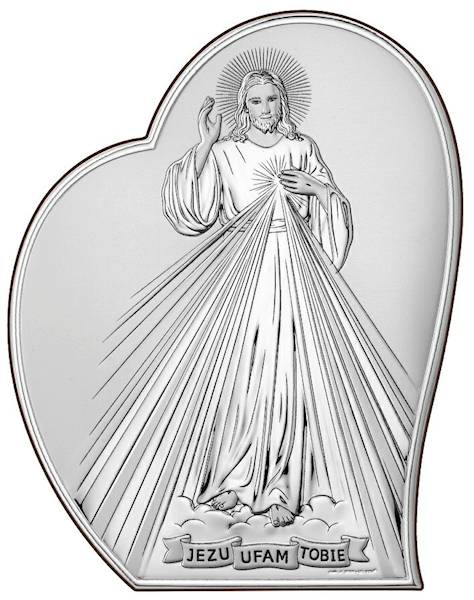 Obrazek Srebrny Jezu Ufam Tobie 21x25,5