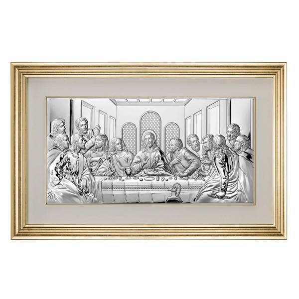 Obraz Srebrny Ostatnia Wieczerza w ramie 68,5x43