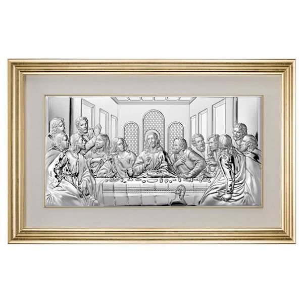 Obraz Srebrny Ostatnia Wieczerza w ramie 68,5x43