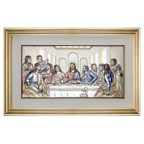 Obraz Srebrny Ostatnia Wieczerza w ramie 68,5x43