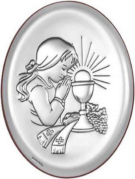 Obrazek Srebrny Pierwsza Komunia Święta 13x18 PROM