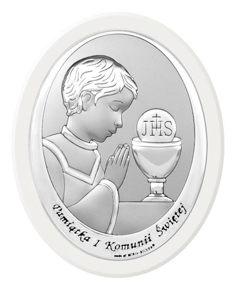 Obrazek Srebrny Pierwsza Komunia Święta 11x15 PROM