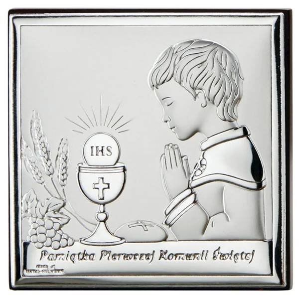Obrazek Srebrny Pierwsza Komunia Święta 18x18