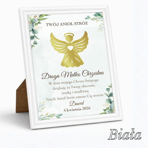 Podziękowanie z okazji Chrztu Ramka 15x21