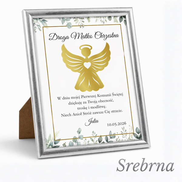 Podziękowanie z okazji I Komunii Świętej Ramka 15x21