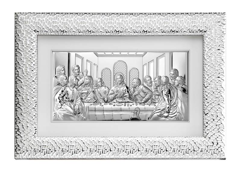 Obrazek Srebrny Ostatnia Wieczerza Rama 72x47 cm