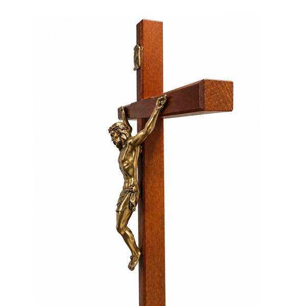 Krzyż wiszący drewniany 45 cm