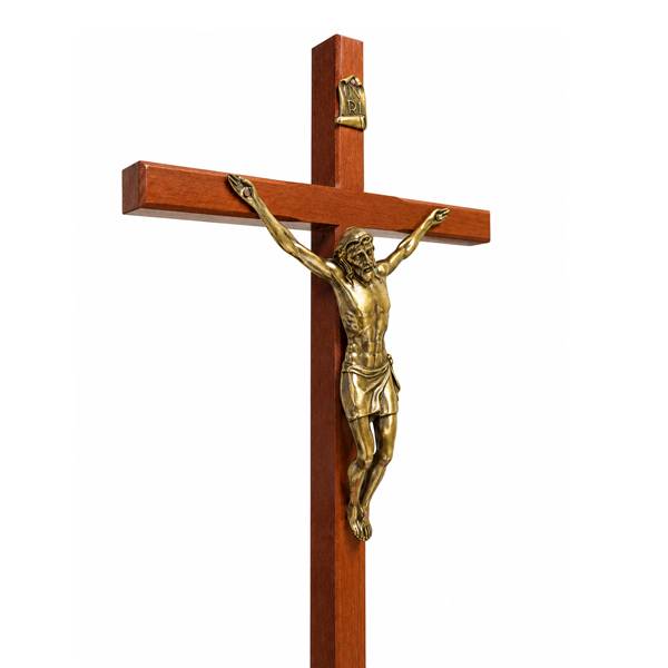 Krzyż wiszący drewniany 45 cm