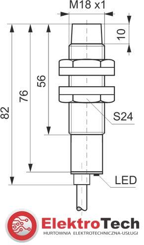 SELS CZUJNIK INDUKCYJNY PCID8ZRP 10-30VDC