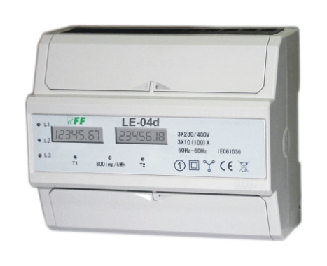 F&F LICZNIK ENERGII 3-FAZ 100A Z WYŚWIETLACZEM LCD