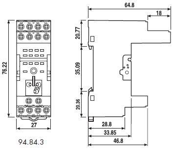 FINDER GNIAZDO PRZEKAŹNIKA 94.84.3 SPA