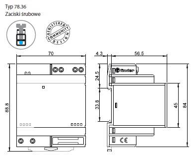 FINDER ZASILACZ DIN 24V  36W 78.36.1.230.2401