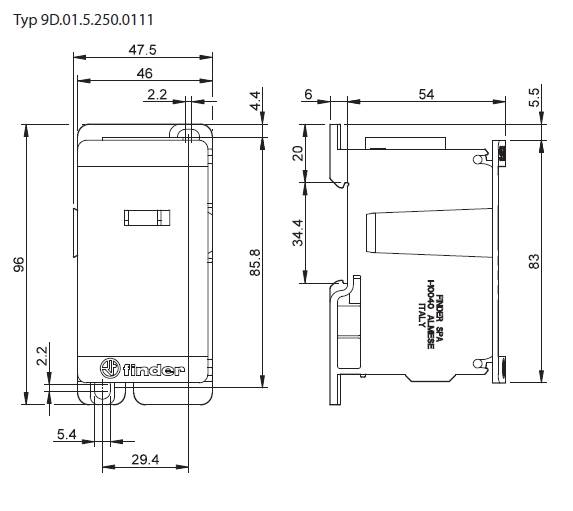 FINDER BLOK ROZDZIELCZY 9D.01.5.250.0111 250A