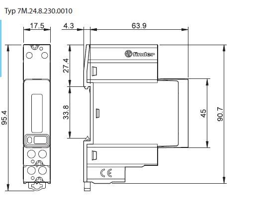 FINDER LICZNIK ENERGII 7M.24.8.230.0010 1F 40A