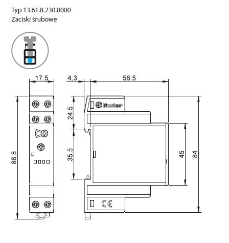 FINDER PRZEKAŹNIK BIS. MOD. 13.61.8.230.0000