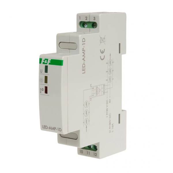 F&F WZMACNIACZ LED DIN 12/24V LED-AMP-1D