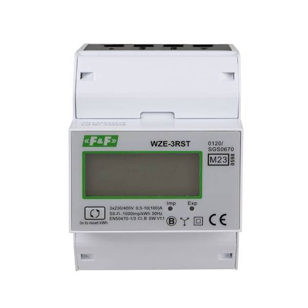 F&F LICZNIK ENERGII 3F LCD WZE kl.1 80A +RESET