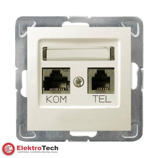 IMPRESJA ECRU GN. RJ45+RJ11  GPKT-Y/K/M/27
