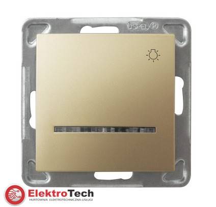 IMPRESJA ZŁOTY ŁĄCZNIK ŚWIATŁO PODŚW. ŁP-5YS/M/28
