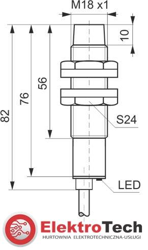 SELS CZUJNIK INDUKCYJNY PCID8RP 10-30VDC