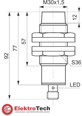 SELS CZUJNIK INDUKCYJNY PCID15ZPK 10-30VDC