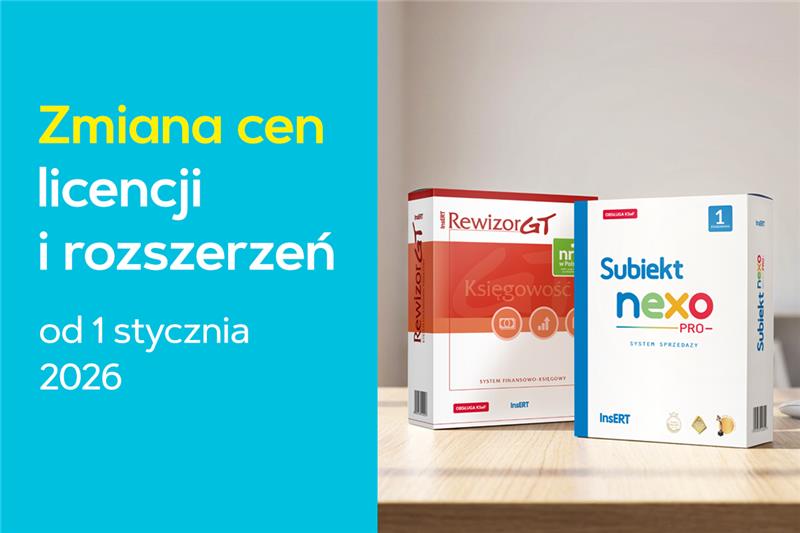 Zmiana cen licencji i rozszerzeń od 1 stycznia 2026