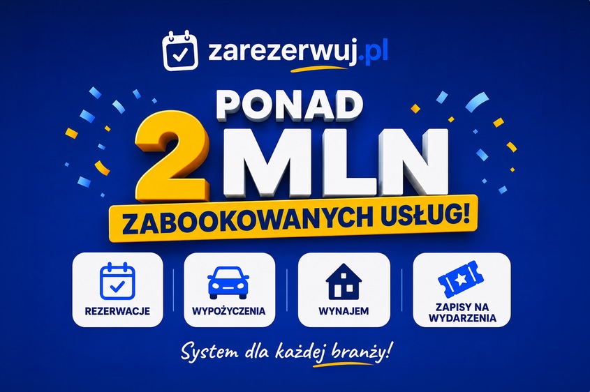 zarezerwuj.pl - ponad 2 miliony zabookowanych usług!