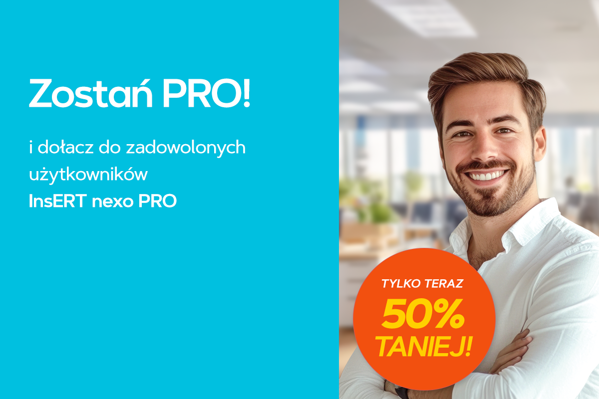 Programy InsERT nexo PRO od 50 do nawet 70% taniej!