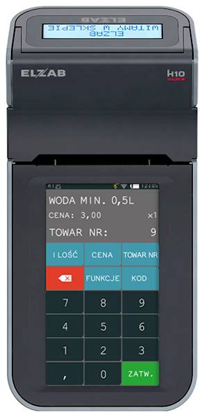 KASA FISKALNA ELZAB K10 POPIELATO/JASNOPOPIELATA ONLINE BT/WIFI/EX