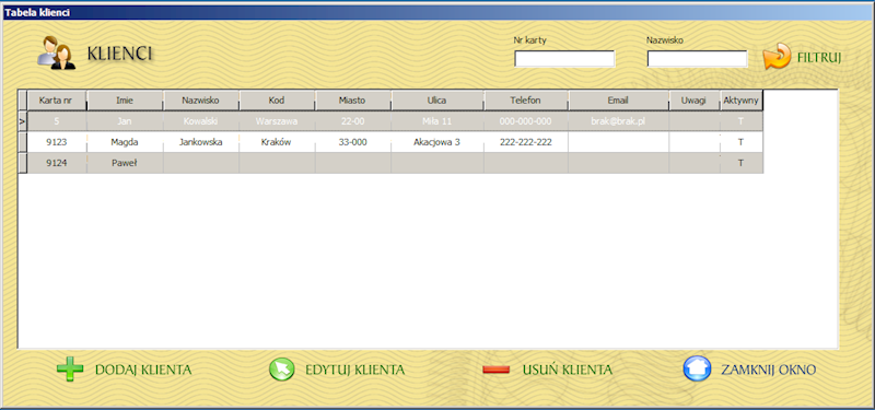 PROGRAM LOJALNOŚCIOWY BASIC 1-STANOWISKO