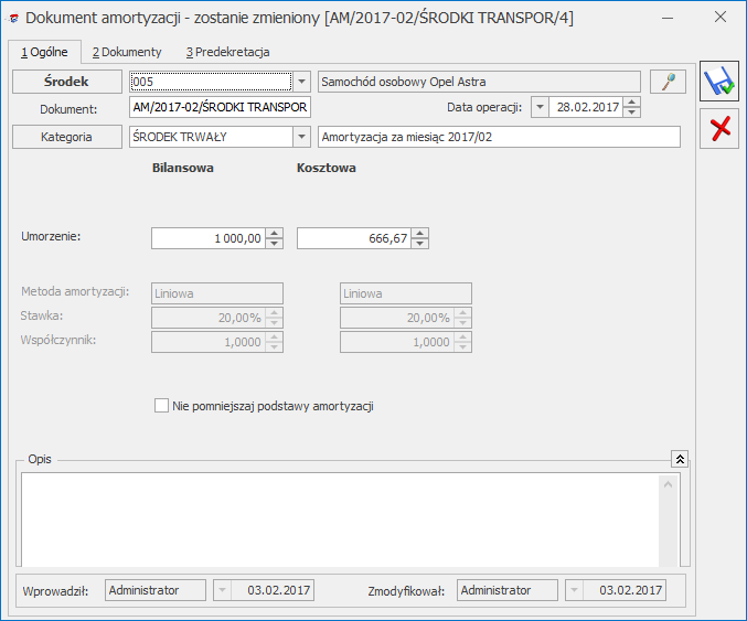 Comarch ERP Optima Środki Trwałe Wersja Online