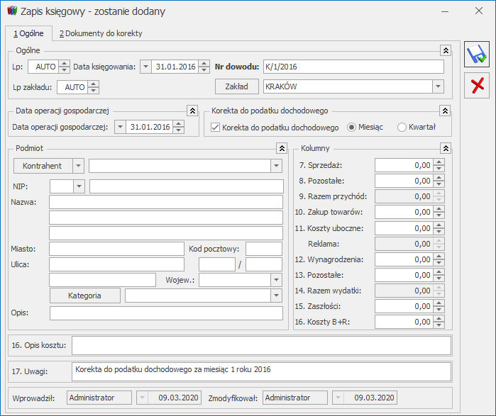 Comarch ERP Optima Księga Podatkowa