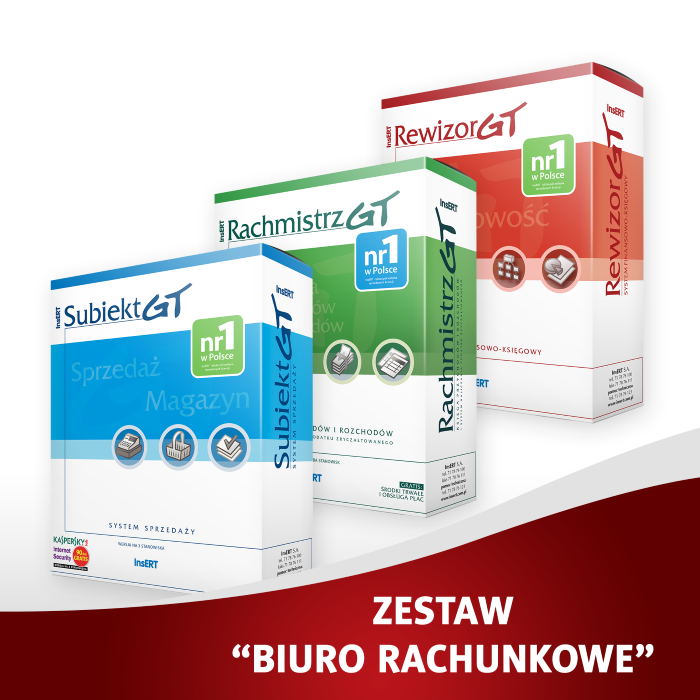 Zestaw Biuro rachunkowe (Rachmistrz GT, Rewizor GT, Subiekt GT + zarezerwuj.pl