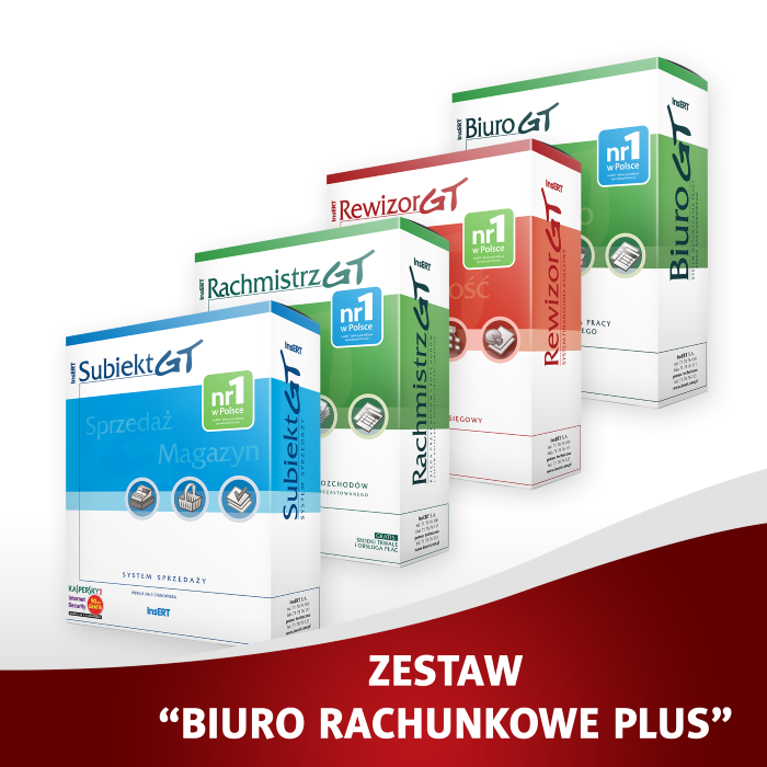 Zestaw Biuro rachunkowe plus (Rachmistrz GT, Rewizor GT, Biuro GT, Subiekt GT + zarezerwuj.pl)