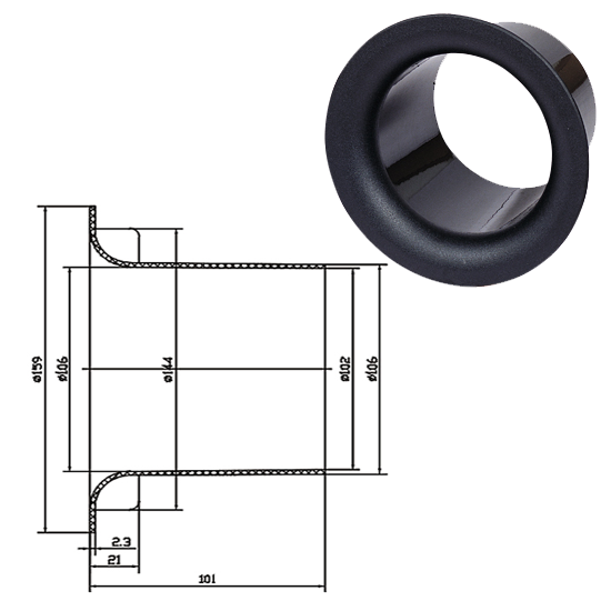 BASS REFLEX 4,5cmx10cm