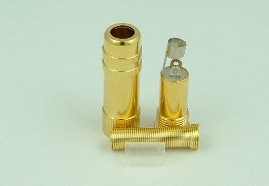 GNIAZDO JACK 3,5MM STEREO NA KABEL ZŁOTE , 0968
