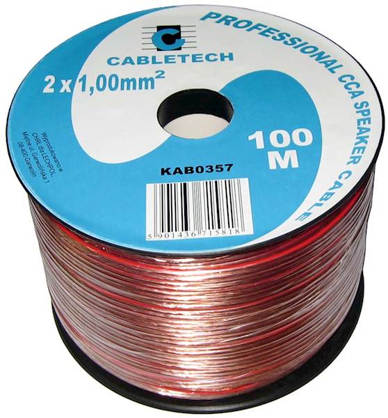 KABEL GŁOŚNIKOWY 2X2,5MM CCA 100M
