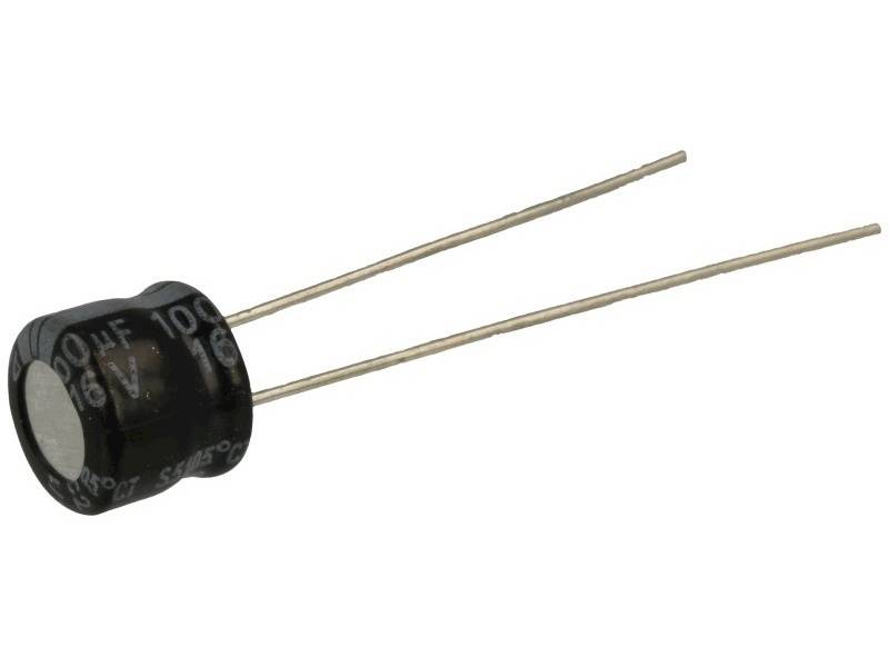 KONDENSATOR EL.100uF/16V