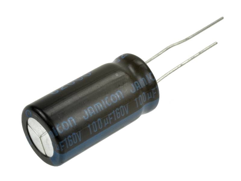 KONDENSATOR EL.100uF/160V