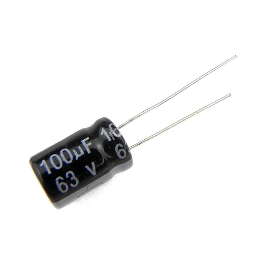 KONDENSATOR EL.100uF/63V