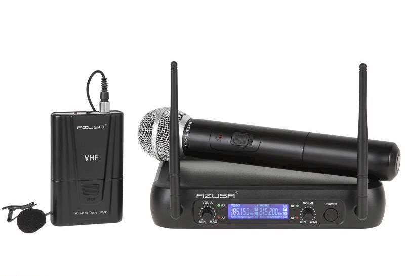 MIKROFON VHF 2 KANAŁY WR-358LD (MIK. DO RĘKI+KLIP)