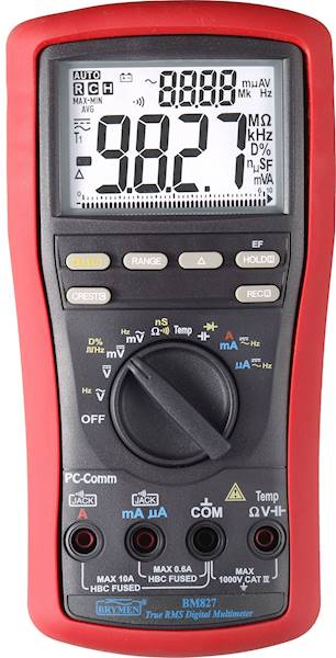 MULTIMETR BM827/s TRMS, TEMP, DUAL LCD, USB BRYMEN