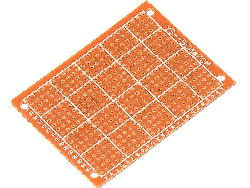 PŁYTKA UNIWERSALNA PCB 50X70mm 2,54mm WIERCONA