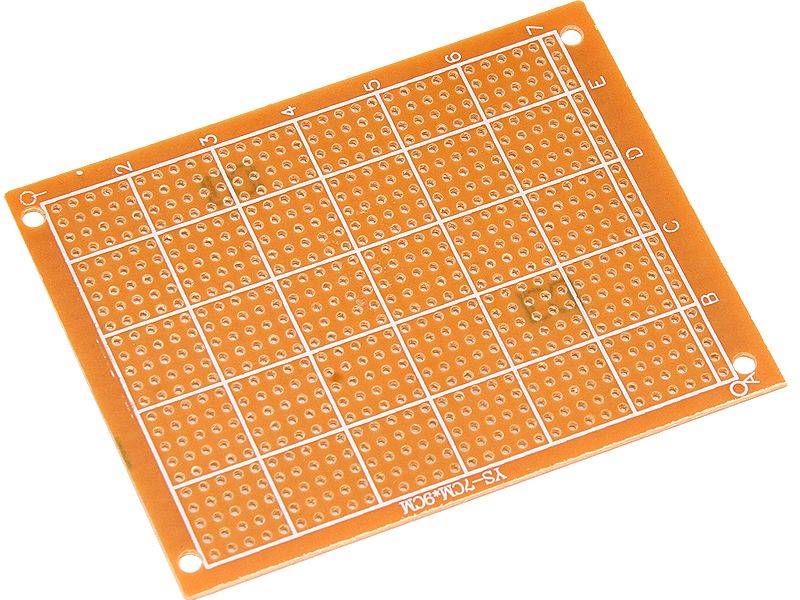 PŁYTKA UNIWERSALNA PCB 70X90mm 2,54mm WIERCONA