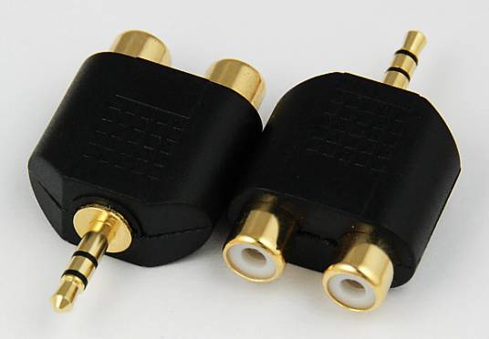 ADAPTER WT.3,5STR/2XGN.RCA GOLD ZLA0299 LX4063G