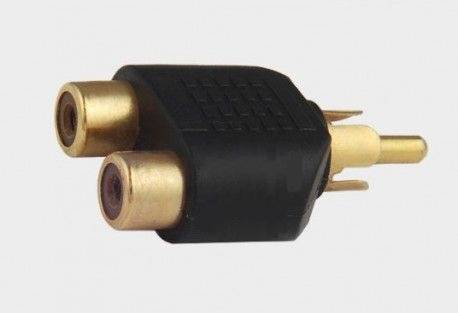 ADAPTER WT.RCA/2XGN RCA ZŁOTY / 00821