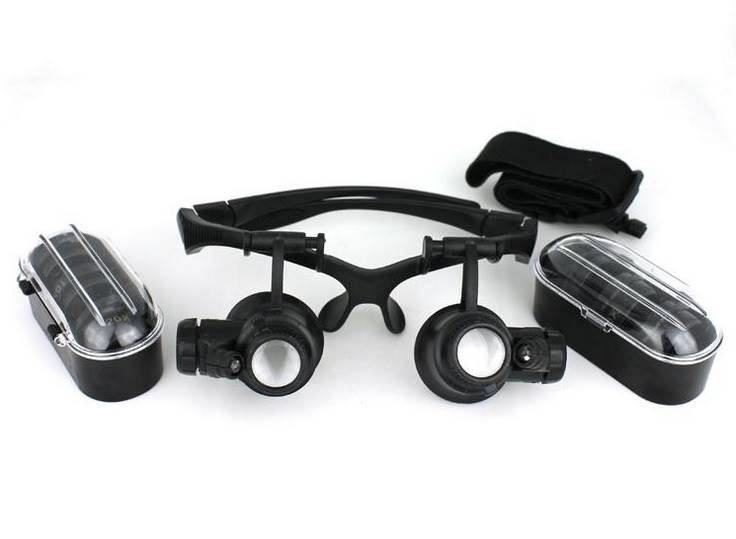 LUPA - OKULARY ZEGARMISTRZOWSKIE 2XLEDX10X15X20X25