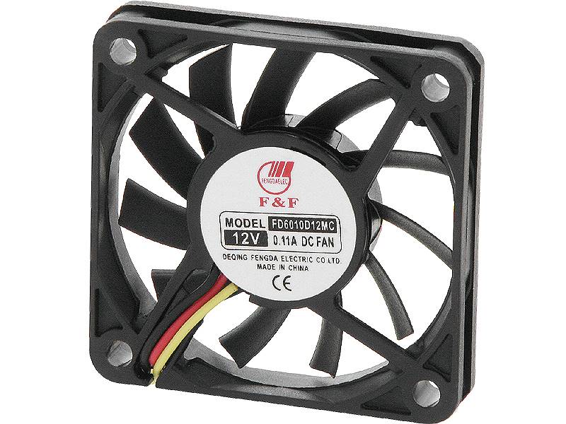 WENTYLATOR 60X10 12V 6010D12 ŚLIZGOWY / 85-601