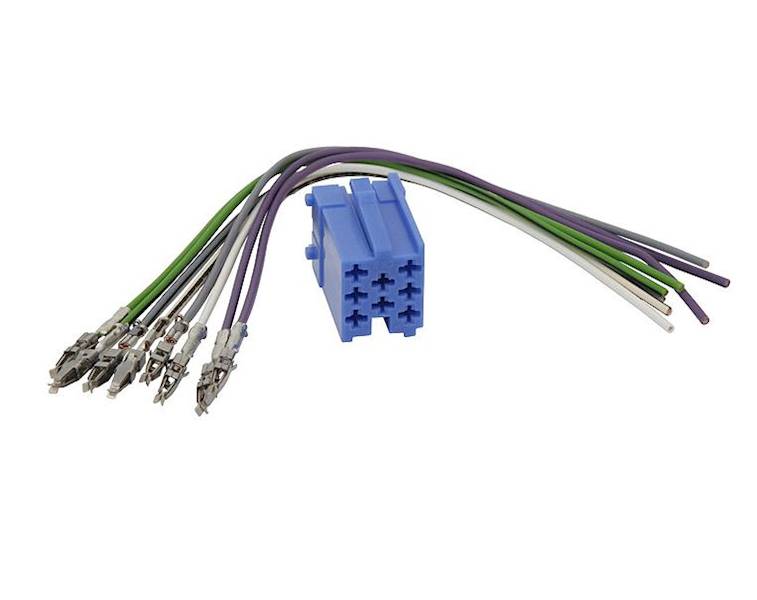 WTYK MINI ISO NIEBIESKI+8 PIN Z PRZEW.