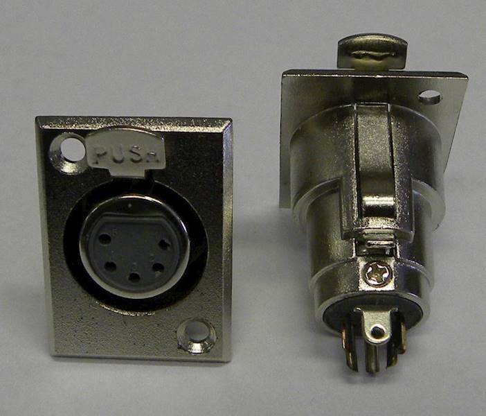 WTYK MIKROFONOWY 3P 5 PIN PANELOWY